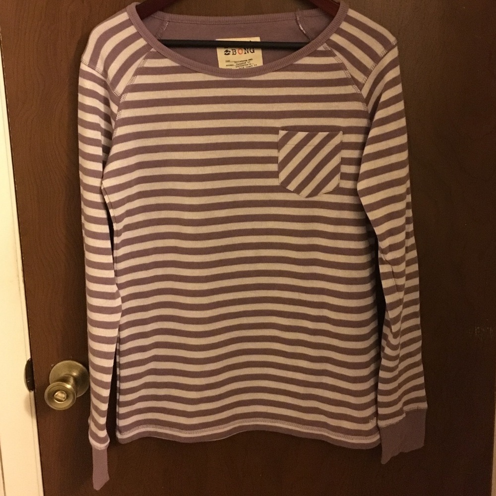 Y2K Billabong Lavender Lilac Striped Sweater
